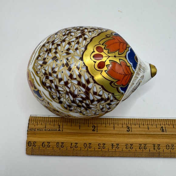 Royal Crown Derby Hawthorne Hedgehog fine bone china paperweight silver stopper - Picture 8 of 12